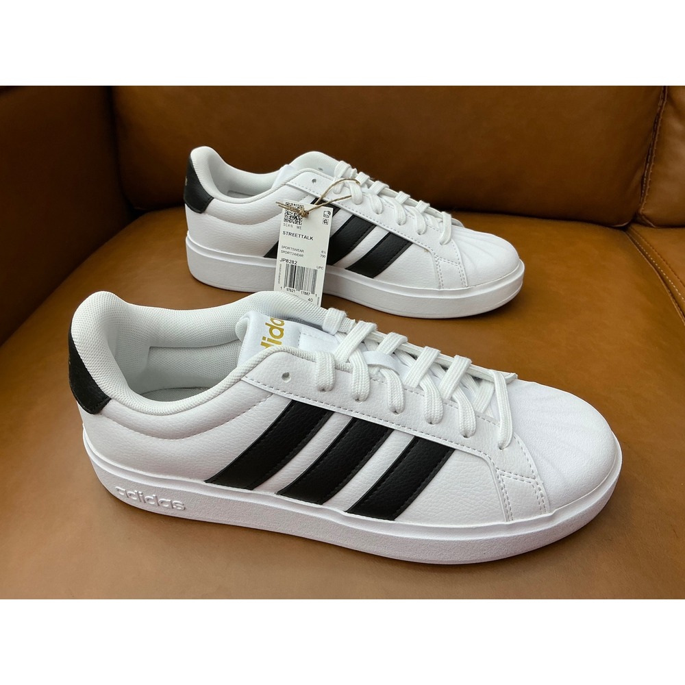 Adidas Streetcheck Sneakers Womens Size 8 White Black New Shell Toe Low Top‎
